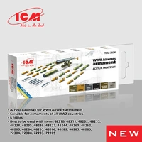 ICM Acrylic Paint Set: WWII Aircraft armament - 6 Colours