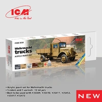 ICM Acrylic Paint Set: Wehrmacht trucks - 6 Colours