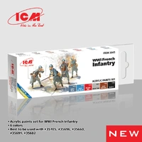 ICM Acrylic Paint Set: WWI French infantry   - 6 Colours