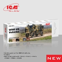 ICM Acrylic Paint Set: WWI US military vehicles  - 6 Colours