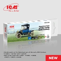 ICM Acrylic Paint Set: American cars of the early ?? - 6 Colours