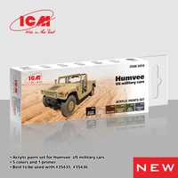 ICM Acrylic Paint Set: Humvee. US military cars - 6 Colours