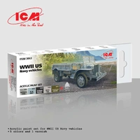 ICM Acrylic Paint Set: WWII US Navy and USMC vehicles - 6 Colours