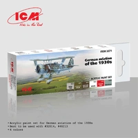 ICM Acrylic Paint Set: German aviation of the 1930s - 6 Colours