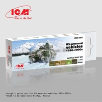 ICM Acrylic Paint Set: US armored vehicles 1990-2000s - 6 Colours