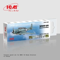 ICM Acrylic Paint Set: WWII U.S. Naval Aviation - 6 Colours