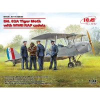 ICM 1/32 DH. 82A Tiger Moth with WWII RAF cadets Plastic Model Kit