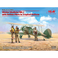 ICM 1/32 Gloster Gladiator Mk.I w/British Pilots Plastic Model Kit 32043