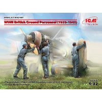 ICM 1/32 WWII British Ground Personnel (1939-1945) (3 Figures) Plastic Model Kit