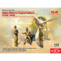 ICM 1/32 Italian Pilots in Tropical Uniform Plastic Model Kit 32110