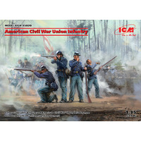 ICM 1/35 American Civil War Union Infantry Plastic Model Kit 35020