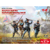 ICM 1/35 American Civil War Confederate Infantry Set #2 Plastic Model Kit