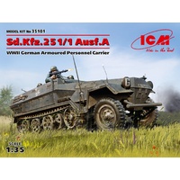 ICM 1/35 Sd.Kfz.251/1 Ausf.A, WWII German Armoured Personnel Carrier 35101 Plastic Model Kit