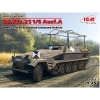 ICM 1/35 Sd.Kfz.251/6 Ausf.A WWII German Armoured Command Vehicle Plastic Model Kit