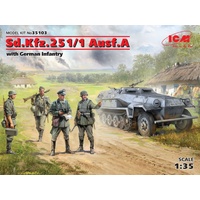 ICM 1/35 Sd.Kfz.251/1 Ausf.A with German Infantry 35103 Plastic Model Kit