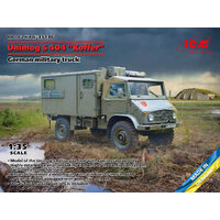 ICM 1/35 Unimog S 404 with box body, German military truck Plastic Model Kit