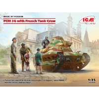 ICM 1/35 FCM 36 with French Tank Crew Plastic Model Kit