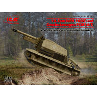 ICM Models 1/35 10.5cm leFH 16(Sf) auf Geschutzwagen FCM36(f) German self-propelled howitzer 2MV Plastic Model Kit