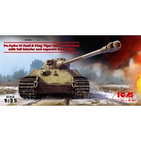 ICM 1/35 Pz.Kpfw.VI Ausf.B King Tiger (late production) with full interior, WWII German Heavy Tank 35364 Plastic Model Kit