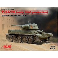 ICM 1/35 ?-34/76 (Early 1943 Production) WWII Soviet Medium Tank Plastic Model Kit