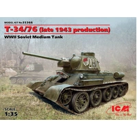 ICM 1/35 ?-34/76 (Late 1943 Production) WWII Soviet Medium Tank Plastic Model Kit