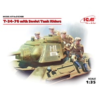 ICM 1/35 T-34-76 with Soviet Tank Riders 35368 Plastic Model Kit