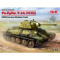 ICM 1/35 Pz.Kpfw. 747 T-34 (r), WWII German Medium Tank 35370 Plastic Model Kit