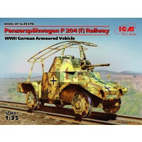 ICM 1/35 Panzerspahwagen P 204 (f) Railway, WWII German Armoured Vehicle 35376 Plastic Model Kit