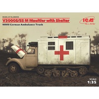 ICM 1/35 V3000S/SS M Maultier with Shelter, WWII German Truck 35414 Plastic Model Kit
