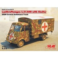 ICM 1/35 Lastkraftwagen 3.5 t AHN with Shelter, WWII German Ambulance Truck 35417 Plastic Model Kit
