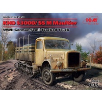 ICM 1/35 KHD S3000/SS M Maultier, WWII German Semi-Tracked Truck 35453 Plastic Model Kit