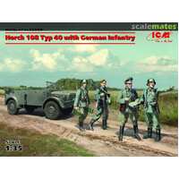 ICM 1/35 Horch 108 Typ 40 with German Infantry Plastic Model Kit 35504