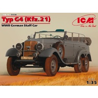 ICM 1/35 Type G4 (Kfz.21), WWII German Staff Car 35538 Plastic Model Kit