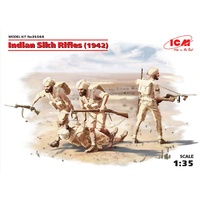 ICM 1/35 Indian Sikh Rifles (1942) (4 figures) 35564 Plastic Model Kit