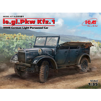 ICM 1/35 le.gl.Einheits-Pkw Kfz.1, WWII German Light Personnel Car 35581 Plastic Model Kit
