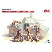 ICM 1/35 French Armoured Vehicle Crew (1940), (4 figures) 35615 Plastic Model Kit