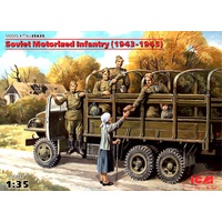ICM 1/35 Soviet Motorized Infantry (1943-1945), (5 figure) 35635 Plastic Model Kit