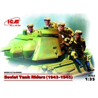 ICM 1/35 Soviet Tank Riders (1943-1945) (4 Figures) Plastic Model Kit