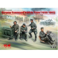 ICM 1/35 German Command Vehicle Crew (1939-1942) (4 Figures) Plastic Model Kit
