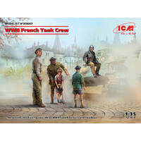 ICM 1/35 WWII French tank crew (4 figures) Plastic Model Kit 35647