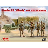 ICM 1/35 Standard B "Liberty" with WWI US Infantry 35652 Plastic Model Kit