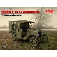 ICM 1/35 Model T 1917 Ambulance, WWI American Car 35661 Plastic Model Kit