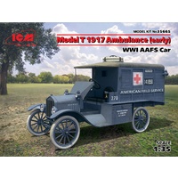 ICM 1/35 Model T 1917 Ambulance (early), WWI AAFS Car 35665 Plastic Model Kit