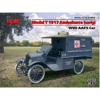 ICM 1/35 Model T 1917 Ambulance (Early) WWI AAFS Car Plastic Model Kit