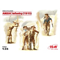 ICM 1/35 ANZAC Infantry (1915) (4 figures) 35685 Plastic Model Kit