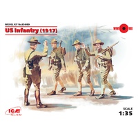 ICM 1/35 US Infantry (1917) (4 figures) 35689 Plastic Model Kit
