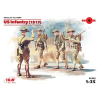 ICM 1/35 US Infantry (1917) (4 Figures) Plastic Model Kit