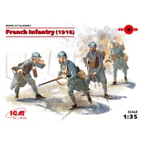 ICM 1/35 French Infantry (1916) (4 figures) 35691 Plastic Model Kit