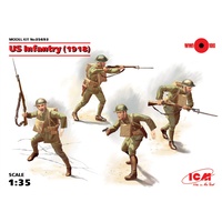 ICM 1/35 US Infantry (1918) (4 figures) 35693 Plastic Model Kit