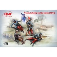 ICM 1/35 French Infantry on the march (1914) (4 Figures) Plastic Model Kit